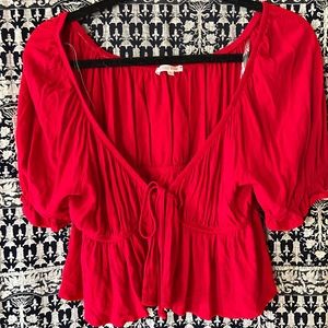 Pacsun- Lottie Moss red top Large